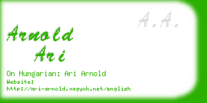 arnold ari business card